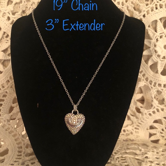 Vintage Juicy Couture Puffy Heart Necklace - Picture 2 of 11